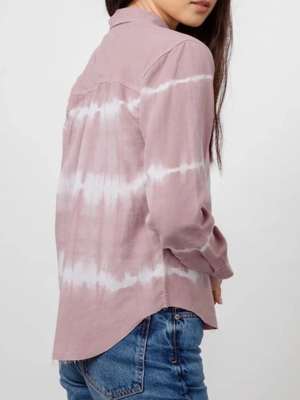 Rails Pink and White Tie-Dye Button-Up Shirt - Picture 2 of 7